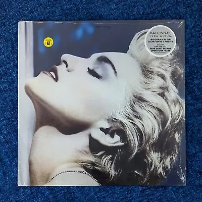 MADONNA SEALED TRUE BLUE CLEAR 12'' VINYL LP EU 2019 Promo Hype & Poster • $95