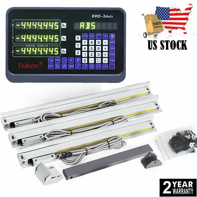 Digital Linear Scale 2Axis/3Axis Readout DRO Display Kit CNC Milling Lathe US • $182