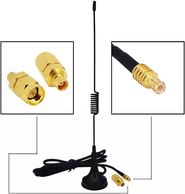 1090Mhz Antenna MCX Plug Connector 2.5Dbi Gains Magnet Base ADS-B Aerial With RG • $11.37