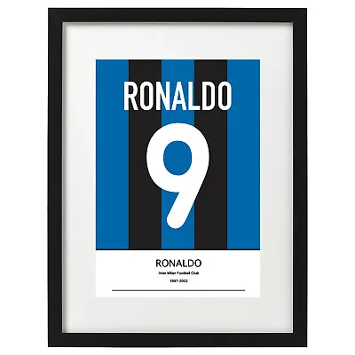£9.99 • Buy Ronaldo Inter Milan 9 Shirt Art Print / Poster