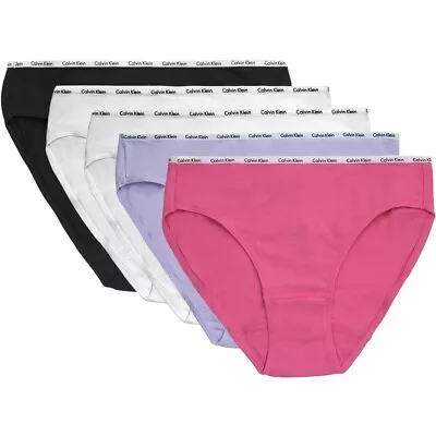 Calvin Klein Ladies 5 Pack Bikini Briefs Underwear Womans Knickers Panties • £15.99