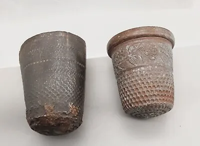 Two Antique Thimbles - Dug Up Metal Detector Finds • $10.09