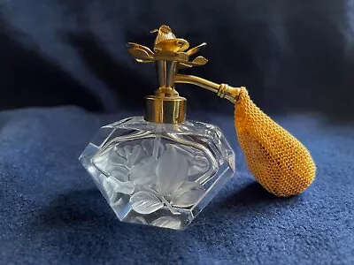 Vintage Irice Crystal Perfume Bottle Atomiser Czech Art Glass  • $21.97