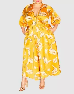 Refinity By City Chic Ladies Leanna Maxi Dress Sizes 14 XS Colour Amber • $39.99