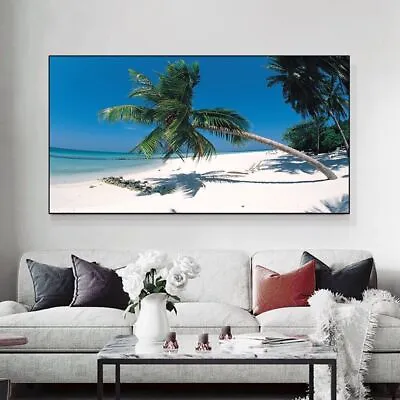 Tropical Sea Beach Poster Palm Tree Canvas Painting Landscape Print Art Wall Art • $10.44