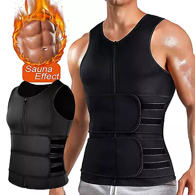 Fajas Para Adelgazar Reductoras Abdomen Faja De Ejercicio Para Hombres Tank Tops • $10.79