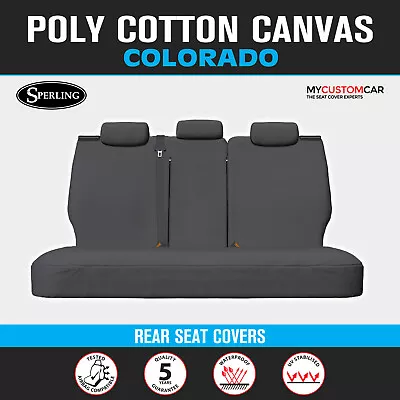 Holden Colorado RG Dual Cab 2012-2020 Super Tough Charcoal Rear Canvas Seat • $299