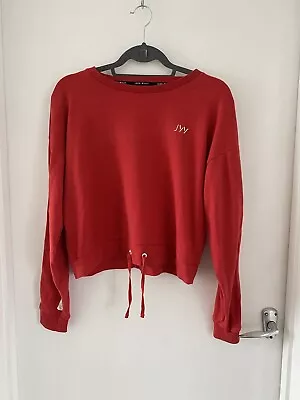 Jack Wills Red Jumper With Drawstrings Size Uk 10 • £6.49