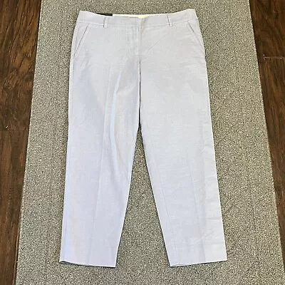 J CREW Skimmer Pant Womens 8 Blue Cropped Capris City Fit Trouser Pants New • $29.99