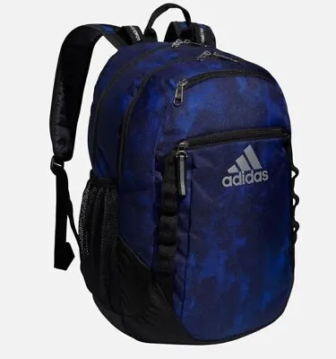 Adidas Excel 6 Backpack Book Bag Sport Blue Black With 16  Laptop Sleeve - NWT • $43.94