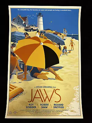 JAWS Mondo Poster Screenprint (24/525)  LAURENT DURIEUX 2013 • $3000