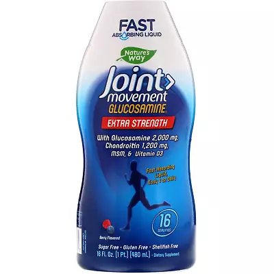 Nature's Way Joint Movement Glucosamine Extra Strength Berry Flavor 16 Fl Oz • $47.95