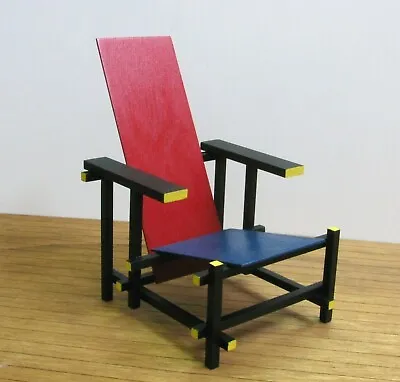 Red&Blue ICONIC CHAIR1/6 ScaleHandmade Miniature ReplicaFurnitureCollectible • $68