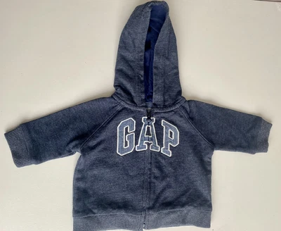 £2.99 • Buy Baby Gap Boys Navy Blue Zippered Hoodie Jacket 0-3 Months