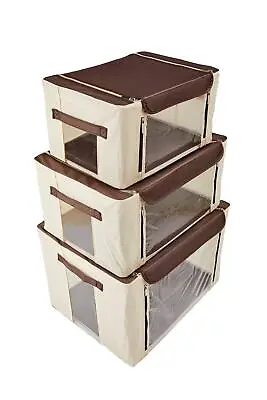 Periea UK Home Storage Boxes Folding Collapsible Clothes Storage Bags • £11.99