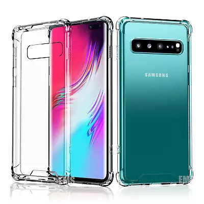 For Samsung Galaxy S21 S10e S10 Note 10+ Plus Clear Case Shockproof Bumper Cover • $6.49