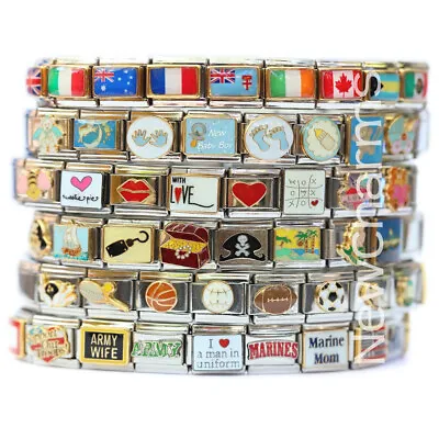 $29.88 • Buy 101 Assorted Enamel Italian Charms - Wholesale Priced Random Set Of 9mm Jewelry