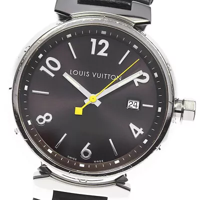 LOUIS VUITTON Tambour Q1111 Date Brown Dial Quartz Men's Watch_805793 • $872.10