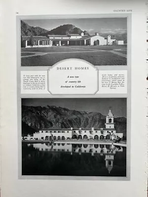 Desert Homes 1928 Coachilla Valley & Palm Springs CA La Quinta El Mirador • $17.95