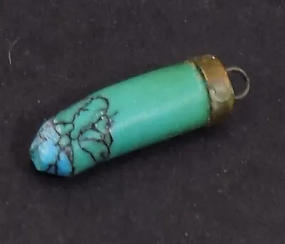 Unbranded / Antique / Turquoise / Tubular Horn Pendant / Unisex Jewelry / Gift • $29