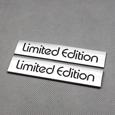 2Pcs Chrome Black Coated Limited Edition Logo Badge Metal Fender Trunk 3D Emblem • $8.99