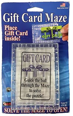 Magnif Clear Plastic Gift Card Money Maze - Puzzle Brain Teaser USA • $12.99