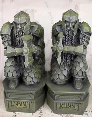 2PCS Statue Bookends The Hobbit :The Desolation Of Smaug Lonely Mountain Dwarf  • $95.99