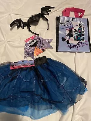 Vampirina Lot Skirt Bow Headband And Trick Or Treat Bag • $5