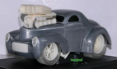 Muscle Machines Raw 1941 Willys Coupe 41 Bare Metal Zamac Drag Racing 1/504 1:18 • $81.85