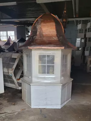 Large 39''w Vinyl Window Cupola Bell Top Copper Standing Seam Roof Lexan Windows • $2875.95