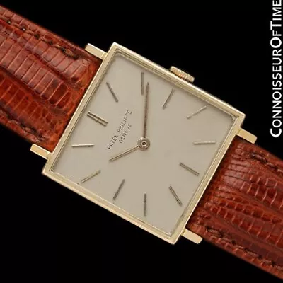 1970 PATEK PHILIPPE Vintage Mens 18K Gold Gondolo Dress Watch - COA & Warranty • $6495