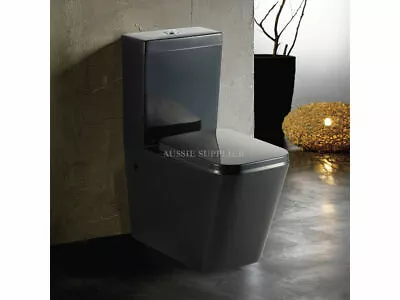 Black Toilet Suite Ceramic Soft Close Seat Wash Down Back To Wall P Or S Trap • $510