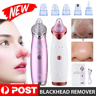 $12.95 • Buy AU Vacuum Blackhead Remover Facial Skin Pore Acne Pimple 5Sucker Cleaner Machine