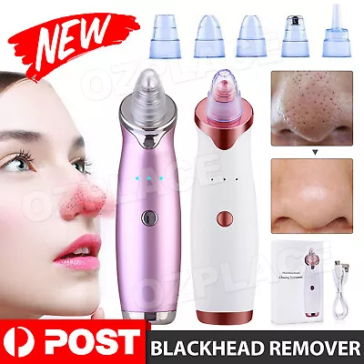 $11.95 • Buy AU Vacuum Blackhead Remover Facial Skin Pore Acne Pimple 5Sucker Cleaner Machine