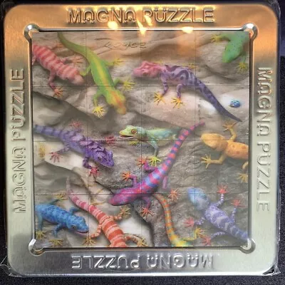 3D Magna Puzzle Geckos - Magnatile Puzzle With Tin Storage Case - NEW • $14