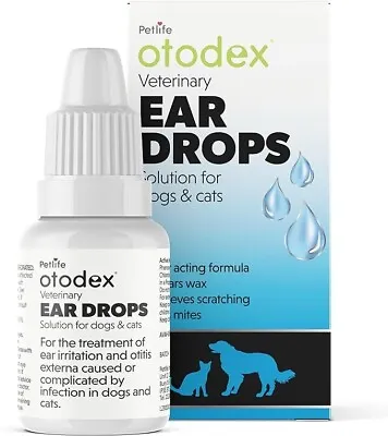 Petlife Otodex Cat Dog Pet Ear Drops Fast Acting Releif 14ml NEW  • £7.50