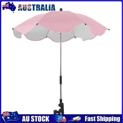 $20.99 • Buy Anti UV Baby Umbrella Waterproof Infant Stroller Sunshade Parasol (Pink) AU