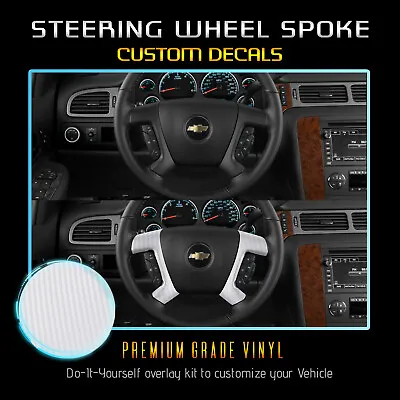 $8.95 • Buy Steering Wheel Decal Cover Fit 2007-2013 Chevy Avalanche - Matte Carbon Fiber