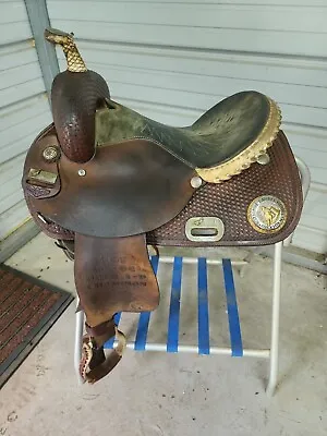 Used 15  Circle Y NBHA Trophy Barrel Saddle With Some Tooling • $599.99
