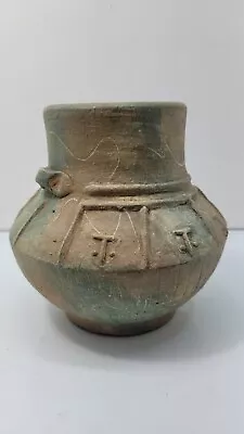 Mid 20th Century Rare Fantastic Judaica Relief Pottery Ceramic Vase • $32.67