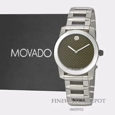 Authentic Movado Vizio Men's Swiss Made Stainless Steel Black Dial Watch 0605932 • $2195