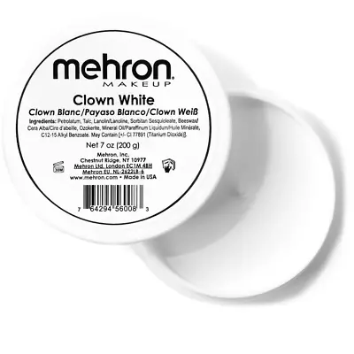 Mehron Makeup Clown White Professional Face Paint Cream Makeup | White Face Pain • $26.99