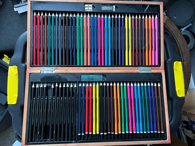 £8.99 • Buy Pencils In Wooden Box - Art Box - Crafts - Drawing