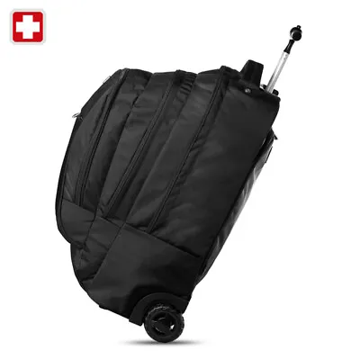 £86.70 • Buy Swiss Waterproof 17  Laptop Backpack School Backpack Travel Backpack With Wheels
