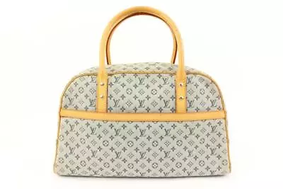 $612 • Buy Louis Vuitton Discontinued Navy X Grey Monogram Mini Lin Marie Speedy Bag 65lv31