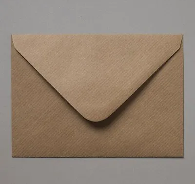 C6/A6 114x162mm Brown Ribbed Kraft Envelopes 100gsm Free UK P&P - Weddings • £4.40