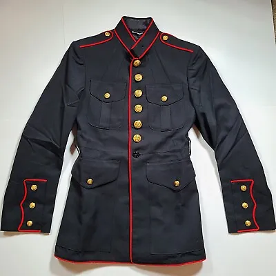 USMC U.S. Marine Corps Dress Blues Jacket Enlisted Size 35S  • $80.75