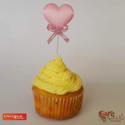 10 X Baby Shower Cupcake Toppers Wedding Engagement B'day Valentine Day Party  • $5.95