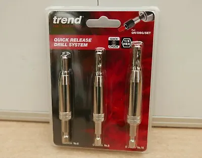 £14.89 • Buy Trend Craft Pro 3pce Hinge Fitting Drill Bit Guide Set Qr/dbg/set
