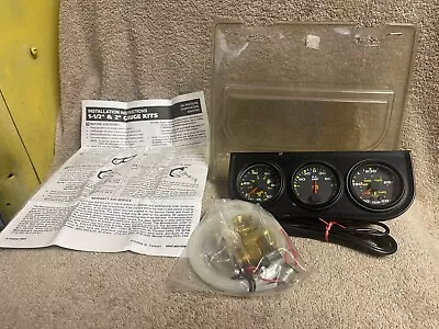 Equus Wm-260 Triple Gauge Kit 1-1/2  Oil Amp Temp Mechanical Micro • $40